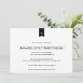 Klassieke Monogrammen Uitnodiging voor een zwart-w (Staand voorkant)