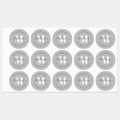 Klassieke monogramnaam/Circulaire tekst Waterdicht Labels (Vel)