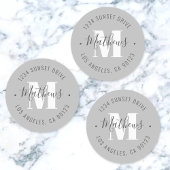 Klassieke monogramnaam/Circulaire tekst Waterdicht Labels