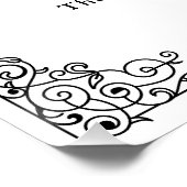 Klassieke monogramrand bruiloft welkomstbord perfect poster (Hoek)