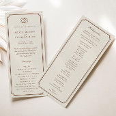 Klassieke Monorgam Bruin Ecru Bruiloft Crest Progr