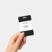 Klassieke Monotone Naambadge Badge (Handheld)