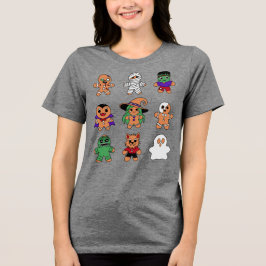 Klassieke Monsters Gingerbread Mannen Tri-Blend Shirt