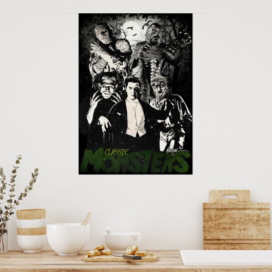 KLASSIEKE MONSTERS POSTER (Keuken)
