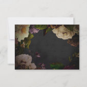 Klassieke Moody Florals op Zwarte RSVP (Achterkant)