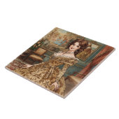 Klassieke, mooie dame ,Victoriaans charme Tegeltje (Zijkant)