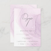Klassieke mooie paarse en kleur inkt RSVP Informatiekaartje (Voorkant / Achterkant)