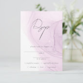 Klassieke mooie paarse en kleur inkt RSVP Informatiekaartje (Staand voorkant)