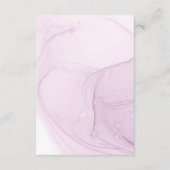 Klassieke mooie paarse en kleur inkt RSVP Informatiekaartje (Achterkant)