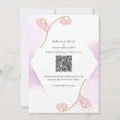 Klassieke Mooie Paarse Lotus & Kleur Inkt Bruiloft Kaart (Achterkant)