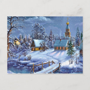 Klassieke, mooie vintage kerstfoto feestdagenkaart