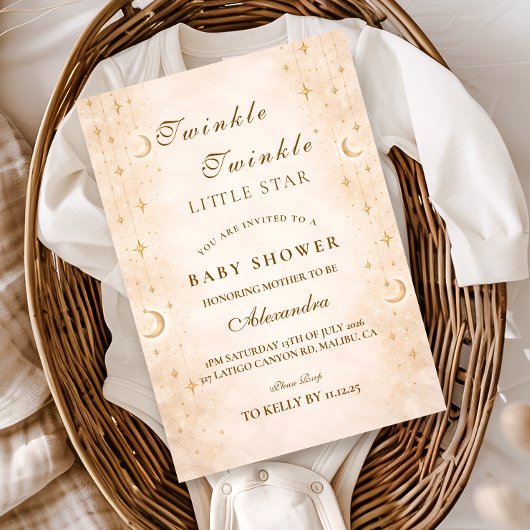 Klassieke Moonlight Baby Shower Kaart
