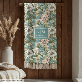 Klassieke Morris geïnspireerde pastel bloemenkunst Fleece Deken