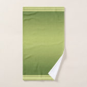 Klassieke Moss Green met Striped Border Towel Bad Handdoek (Handdoek)