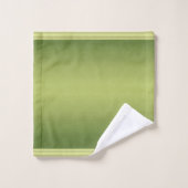 Klassieke Moss Green met Striped Border Towel Bad Handdoek (Wasdoekje)
