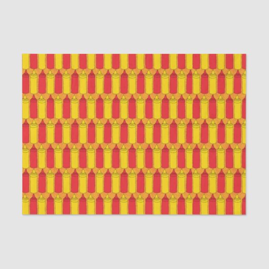 Klassieke mosterd- en ketchup-flessen tissuepapier (Voorkant)