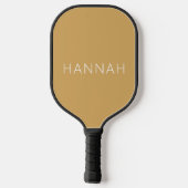 Klassieke Mosterd Goud Minimalistische Aangepaste Pickleball Paddle (Achterkant)
