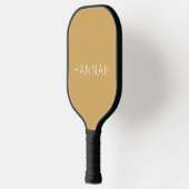 Klassieke Mosterd Goud Minimalistische Aangepaste Pickleball Paddle (Links)