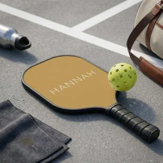 Klassieke Mosterd Goud Minimalistische Aangepaste Pickleball Paddle