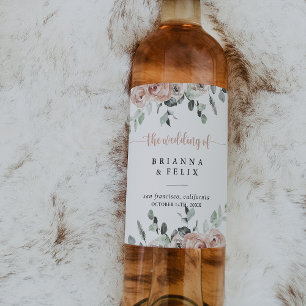 Klassieke mosterdroze roze oranje etiketten voor w