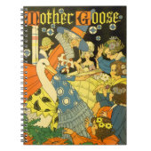 Klassieke Mother Goose leest een boek voor aan kin Notitieboek (Voorkant)