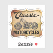 Klassieke motor vintage stijl sticker (Vel)