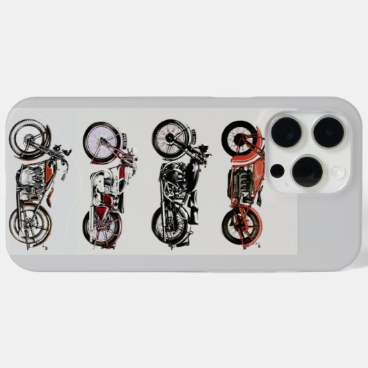 KLASSIEKE  MOTORCYCLI grijs Case-Mate iPhone Case (Achterkant (horizontaal))