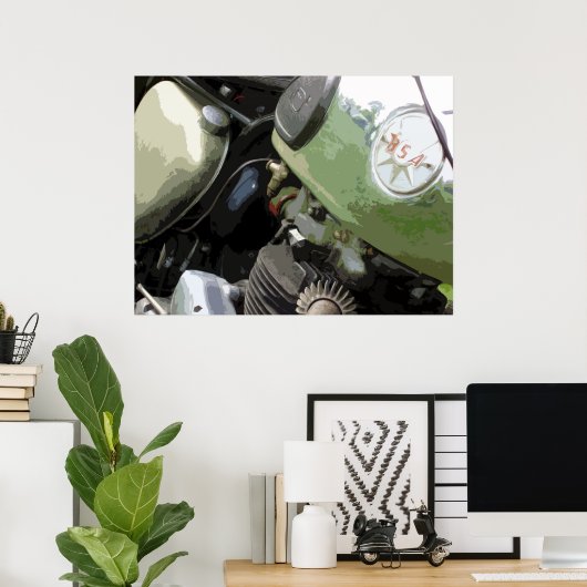 KLASSIEKE MOTORCYCLUS 9 POSTER (Thuiskantoor)