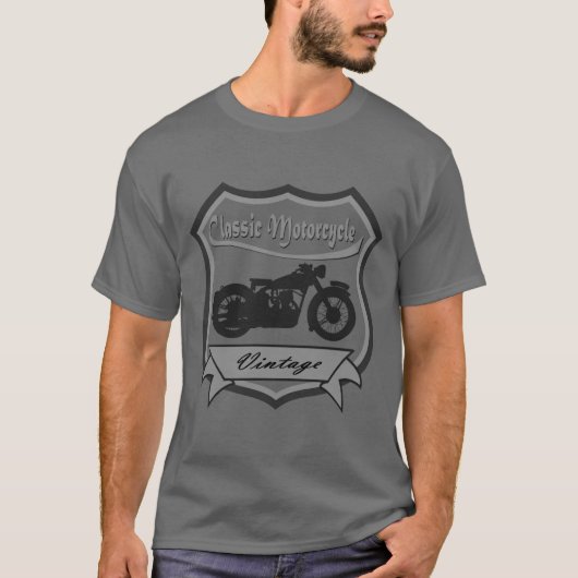  klassieke motorcyclus t-shirt (Voorkant)