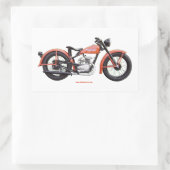 Klassieke Motorfiets 125 HD_Texturized Rechthoekige Sticker (Tas)