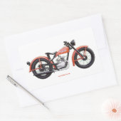 Klassieke Motorfiets 125 HD_Texturized Rechthoekige Sticker (Envelop)
