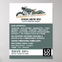 Klassieke Motorfiets, Auto Mechanic & Reparaties A