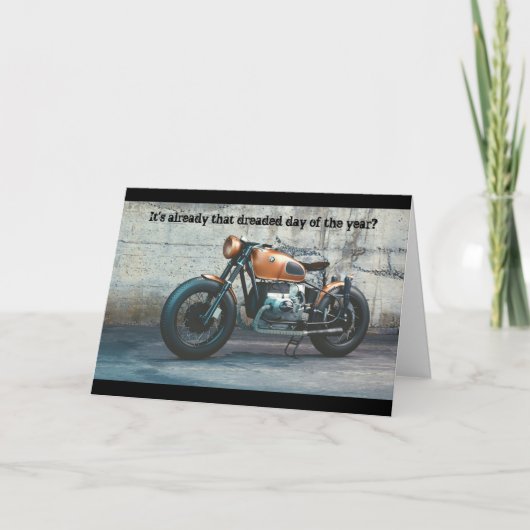 Klassieke motorfiets (Birthday Card) Kaart (Voorkant)