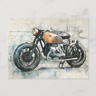 Klassieke motorfiets BMW Briefkaart