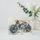 Klassieke motorfiets BMW Briefkaart (Staand voorkant)