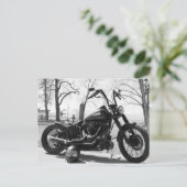 Klassieke motorfiets briefkaart (Staand voorkant)