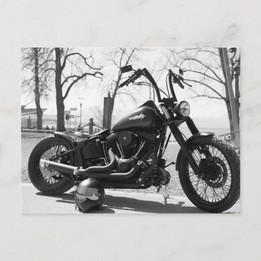 Klassieke motorfiets briefkaart (Voorkant)
