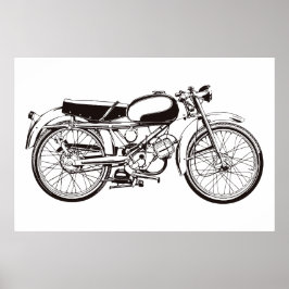 Klassieke motorfiets I Poster