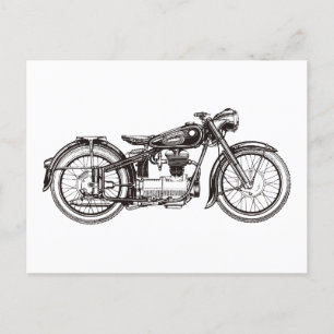 Klassieke motorfiets III Briefkaart