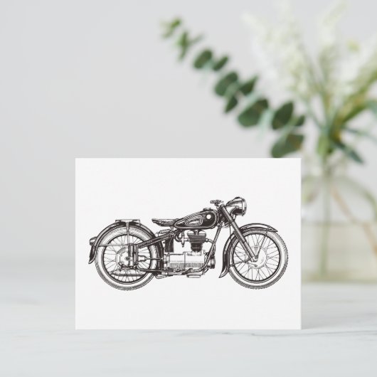 Klassieke motorfiets III Briefkaart (Staand voorkant)