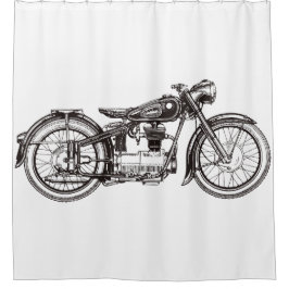 Klassieke motorfiets III Douchegordijn