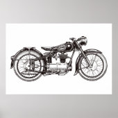 Klassieke motorfiets III Poster (Voorkant)