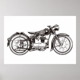 Klassieke motorfiets III Poster