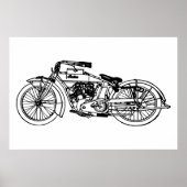 Klassieke motorfiets IV Poster (Voorkant)