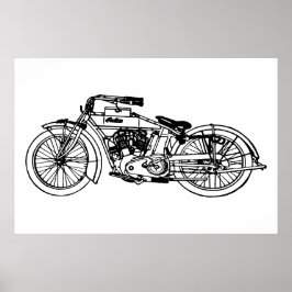 Klassieke motorfiets IV Poster