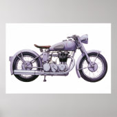 Klassieke motorfiets IX Poster (Voorkant)