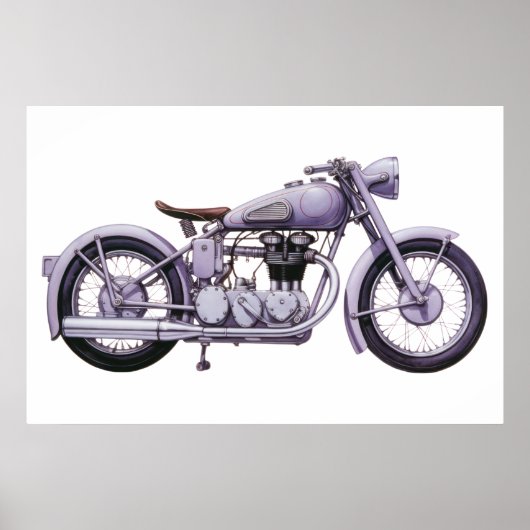 Klassieke motorfiets IX Poster (Voorkant)