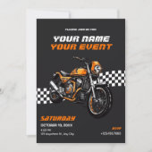 Klassieke motorfiets kaart (Voorkant)