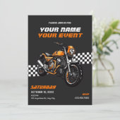 Klassieke motorfiets kaart (Staand voorkant)