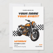 Klassieke motorfiets kaart (Voorkant)